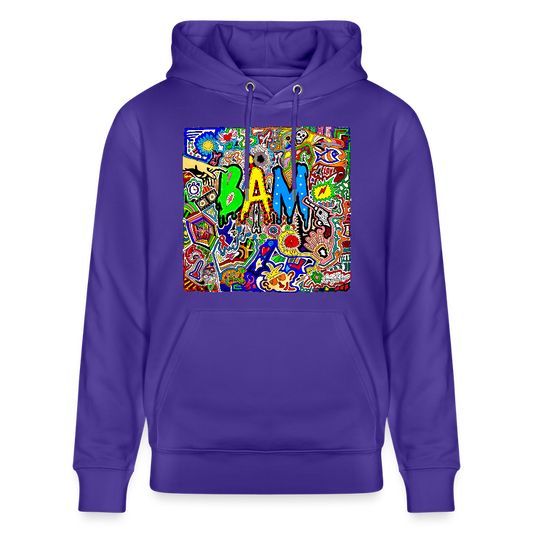 Unisex Bio-Hoodie mit BÄM PRINT - Purple Love
