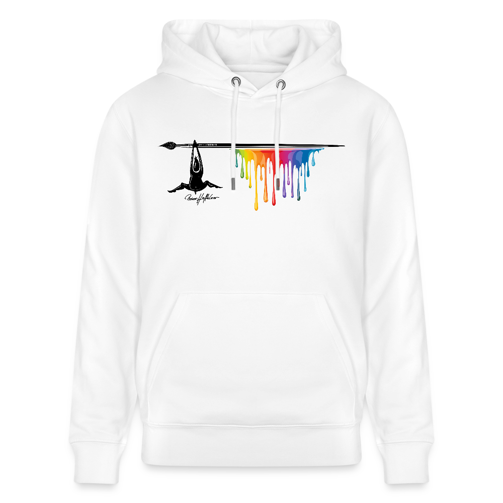 Unisex Hoodie mit TUSCHEMÄNNCHEN PRINT - Weiß