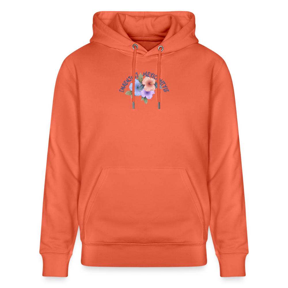 Unisex Hoodie mit MAENJUS MEXICANSTYLE PRINT Vorder- und Rückseite - Hellrot