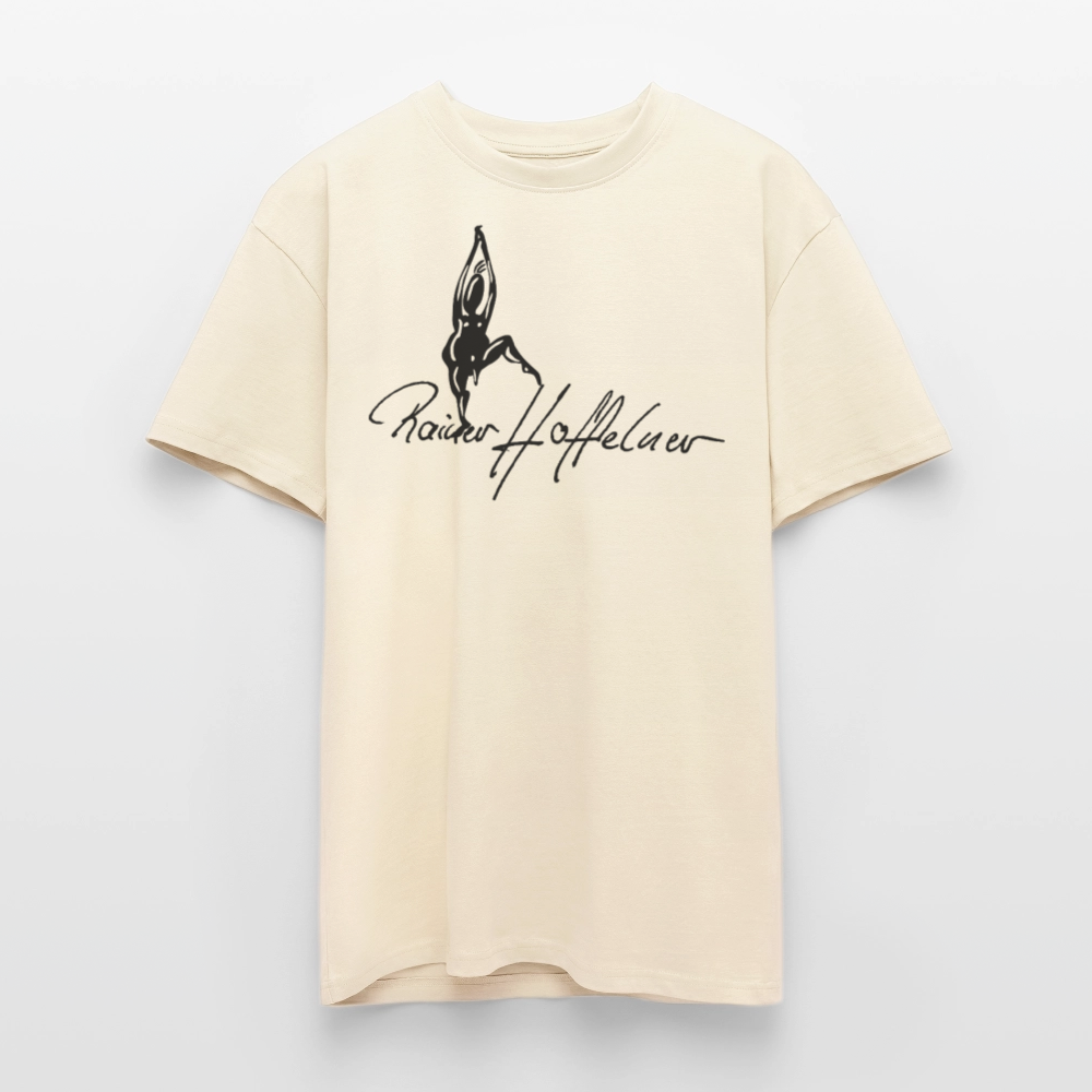 Heavy Oversize T-Shirt mit TUSCHEMÄNNCHEN PRINT - Creme