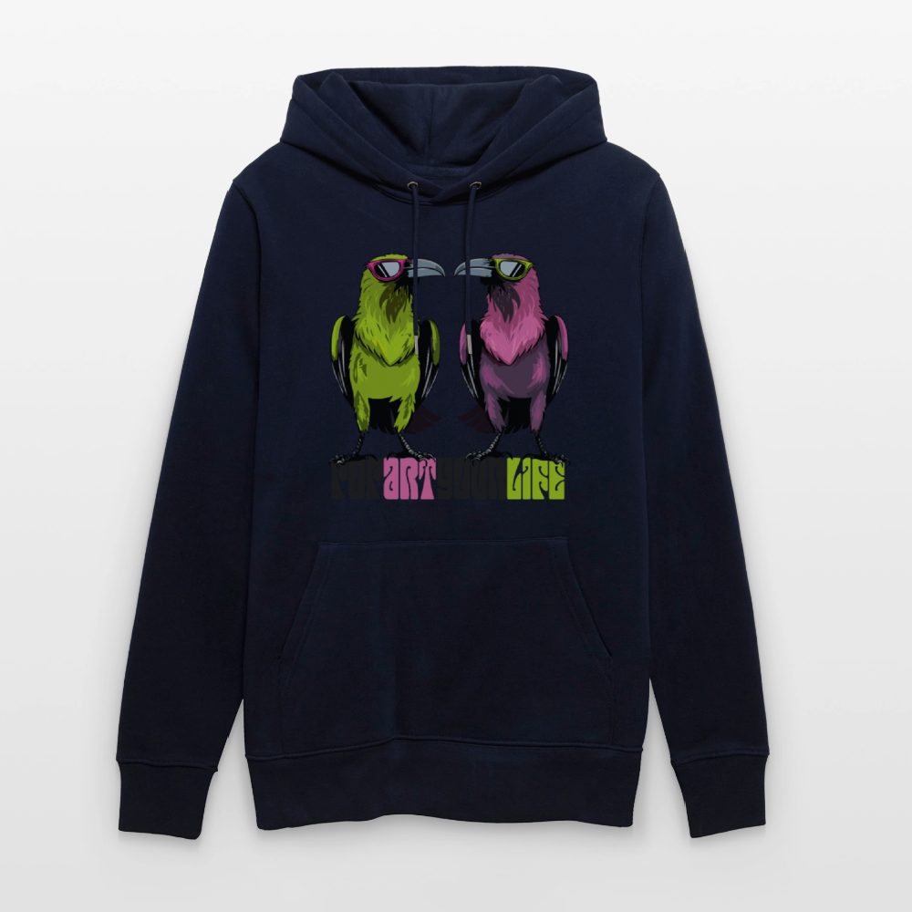 Unisex Hoodie mit POPART YOUR LIFE PRINT - Navy
