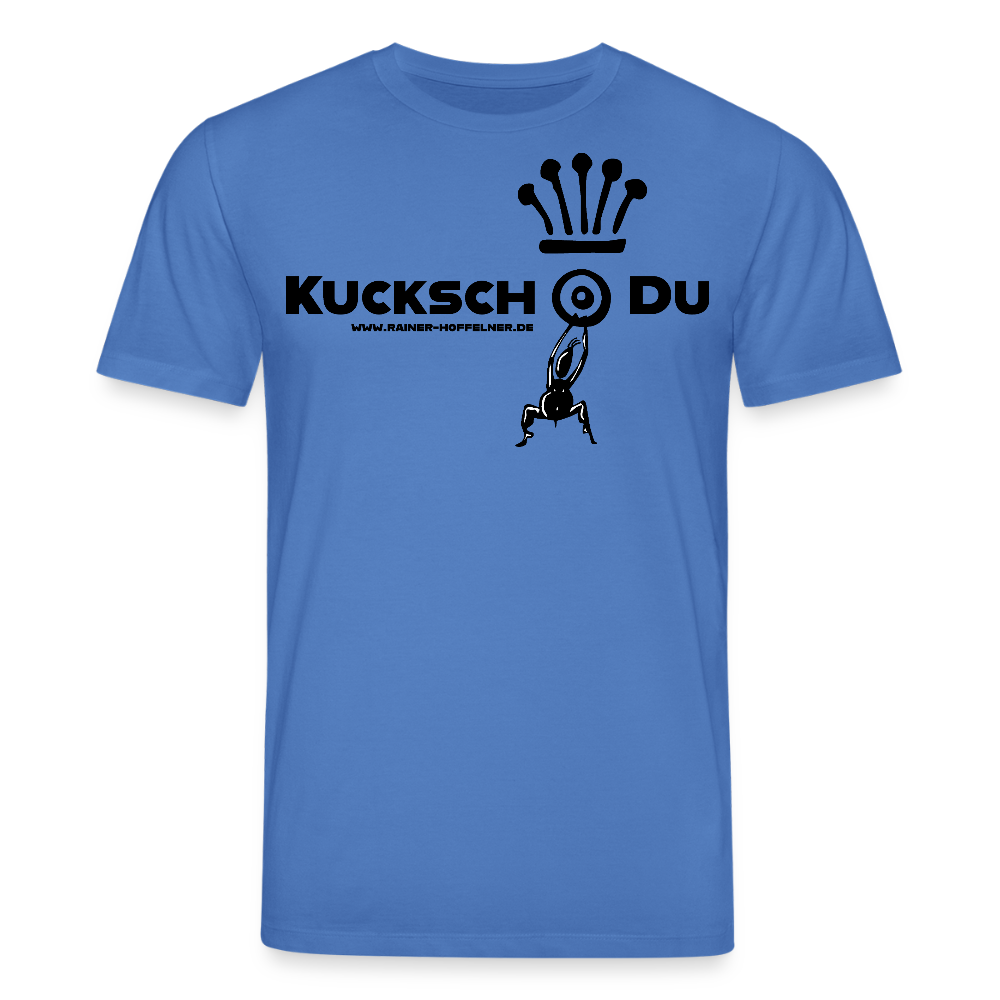 Unisex Bio-T-Shirt mit KUCKSCH DU PRINT - Achtsames Blau