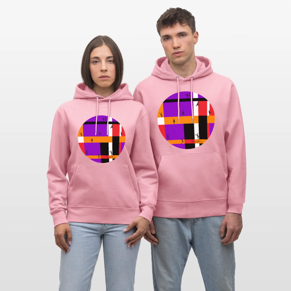 Unisex Bio-Hoodie mit TUSCHEMÄNNCHEN PRINT - Lila Traum