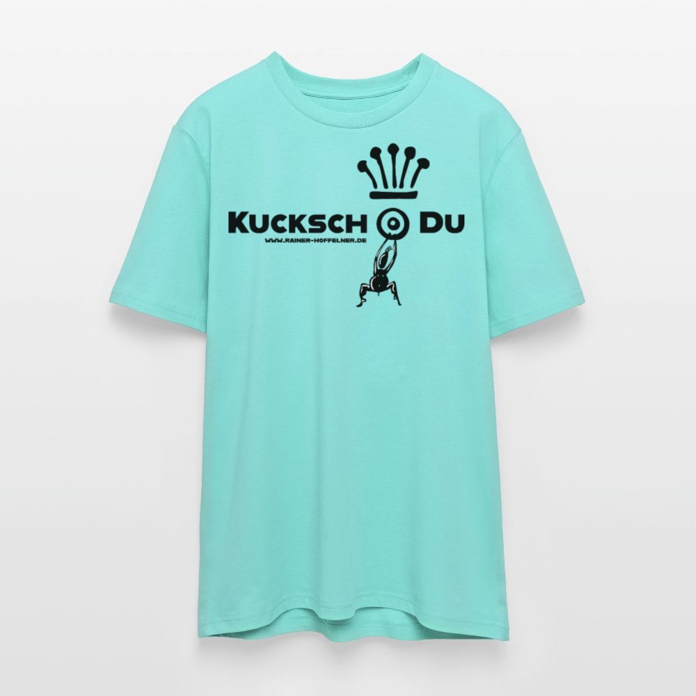 Unisex Bio-T-Shirt mit KUCKSCH DU PRINT - Poolblau