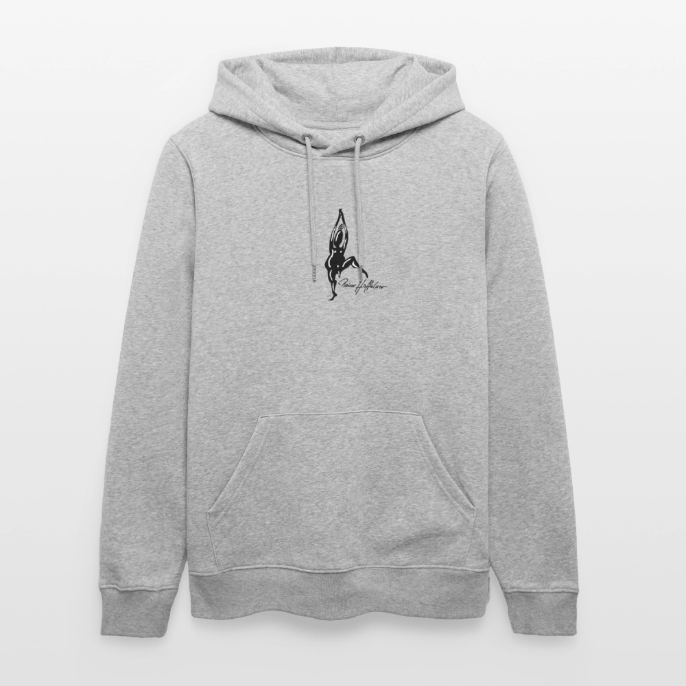 Unisex Bio-Hoodie mit TUSCHEMÄNNCHEN PRINT - Grau meliert