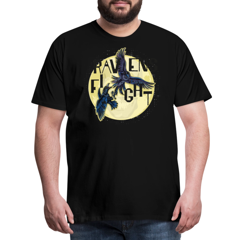 Männer Premium T-Shirt mit RAVENS FIGHT PRINT - Schwarz