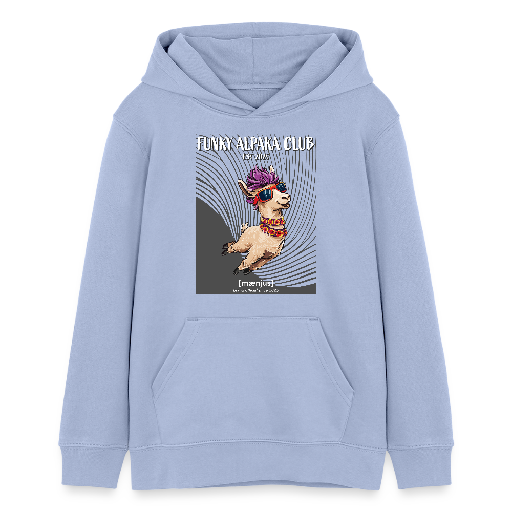 MNJS TEENS Bio-Hoodie mit FUNKY ALPAKA CLUB PRINT - Sky