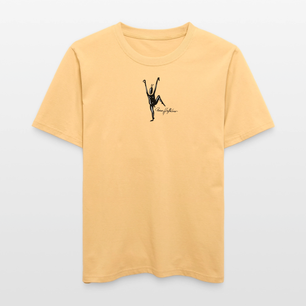 Unisex Bio-T-Shirt mit TUSCHEMÄNNCHEN PRINT - Hellgelb
