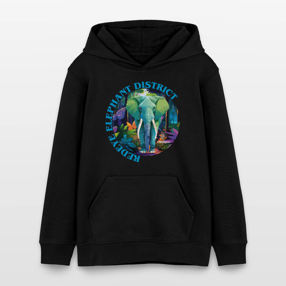 MNJS TEENS Bio-Hoodie mit REDEYE ELEPHANT DISTRICT PRINT - Schwarz