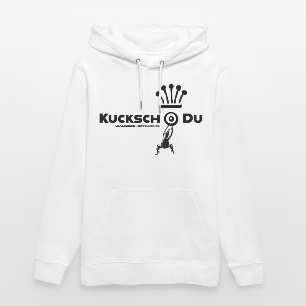Unisex Hoodie mit KUCKSCH DU PRINT - Weiß
