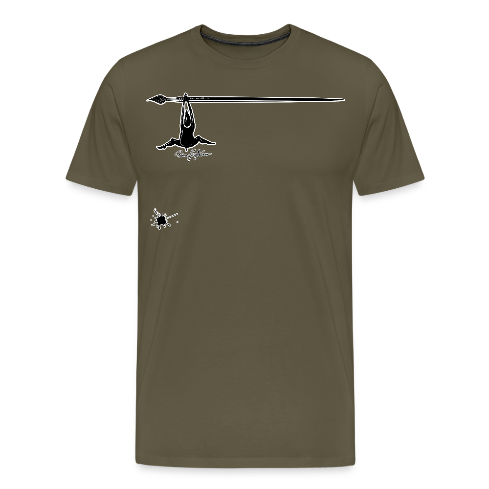 Männer Premium T-Shirt mit MÄNNLES PRINT - Khaki