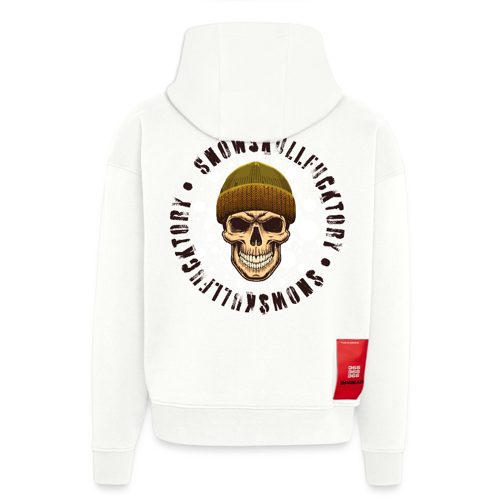 Heavyweight Oversized Organic Hoodie mit SNOWSKULL PRINT - OFF WHITE