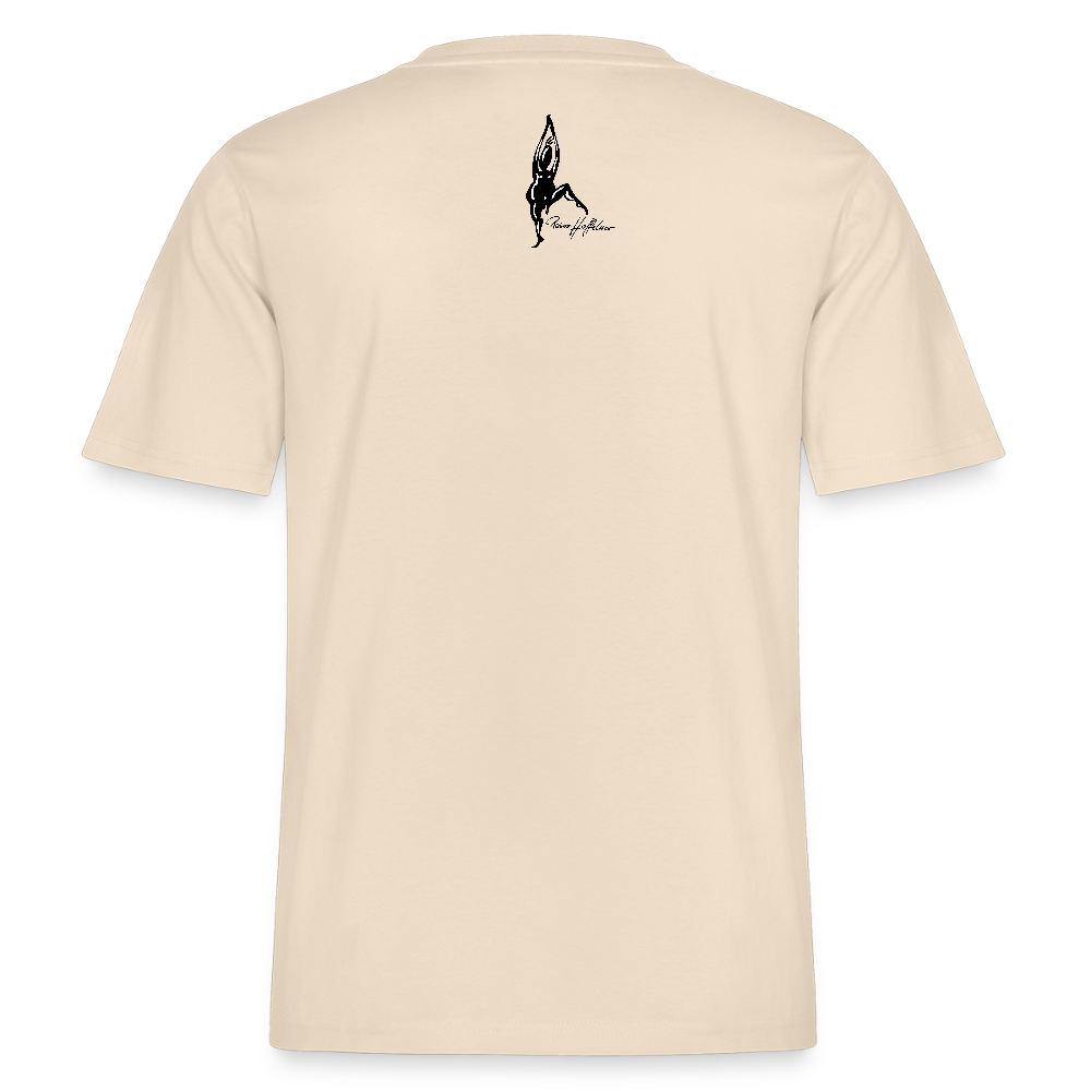 Relaxed Fit Unisex Bio-T-Shirt mit DYNAMIC FIELDS PRINT - Weißgrau