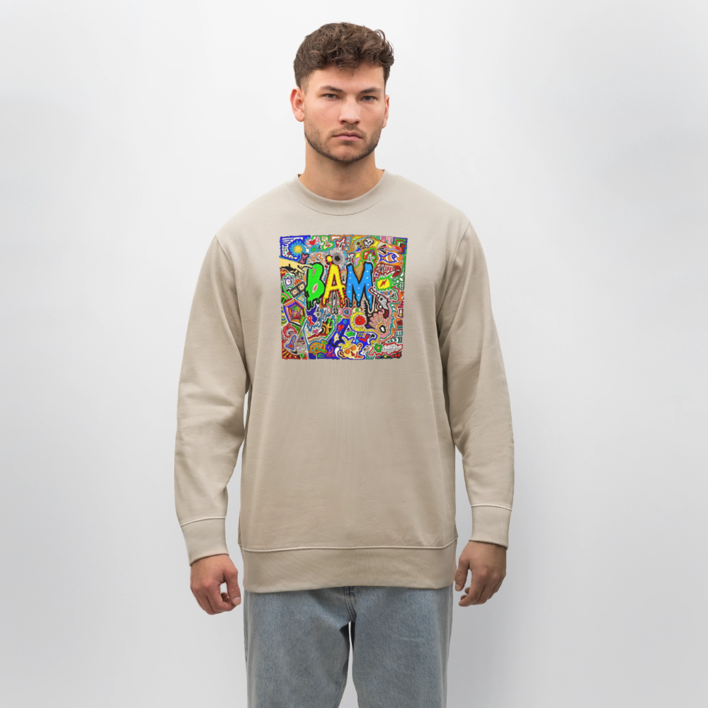 Unisex Bio-Sweatshirt mit BÄM PRINT - Beige