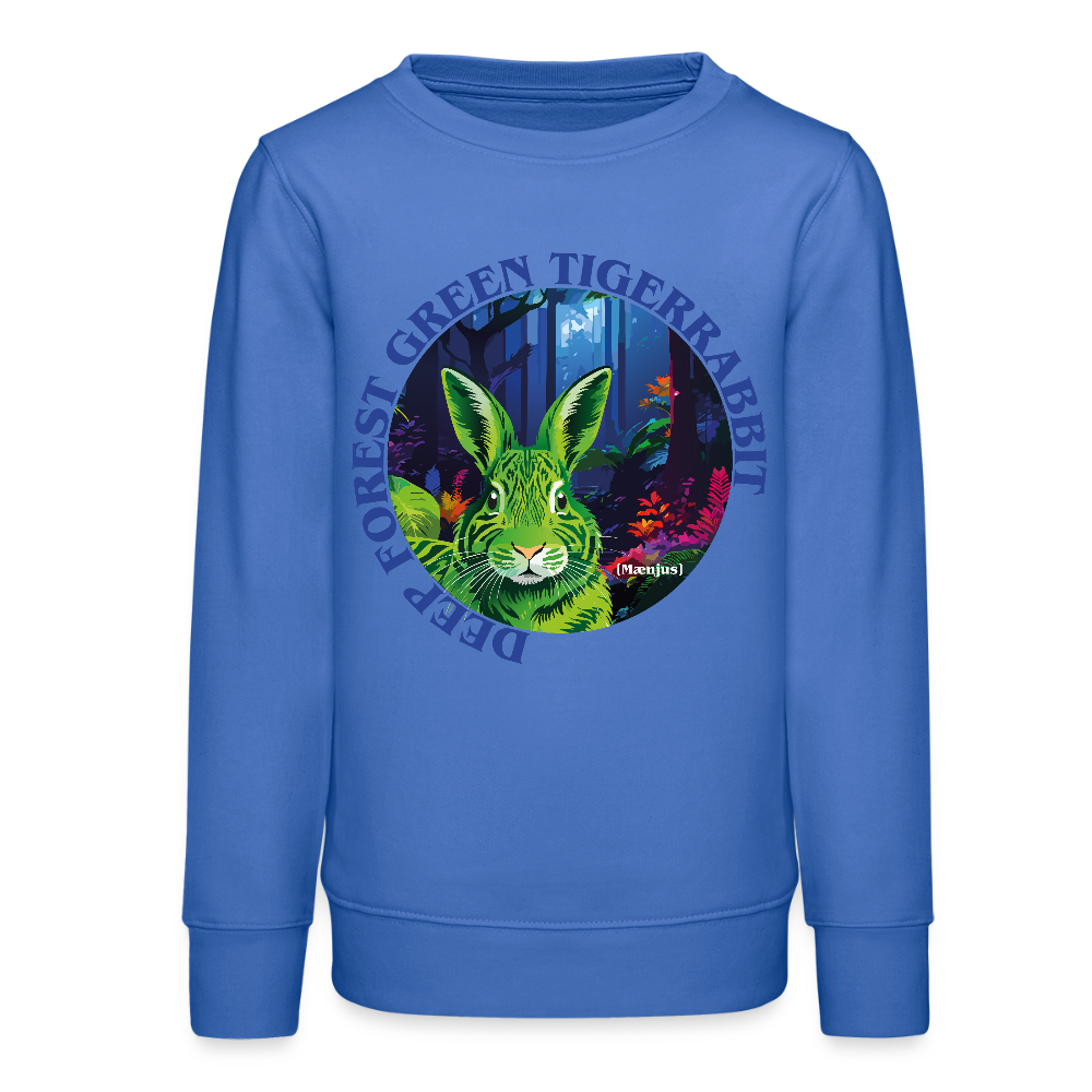 MNJS TEENS Bio Sweatshirt mit DEEP FOREST GREEN TIGERRABBIT PRINT - carolina Blue