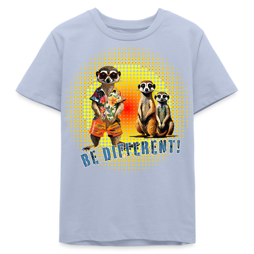 MNJS TEENS Bio T-Shirt mit BE DIFFERENT PRINT - Lavendel-Violett