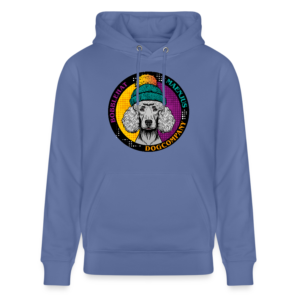 SUnisex Bio-Hoodie mit BOBBLEHAT DOGCOMPANY PRINT - Blau
