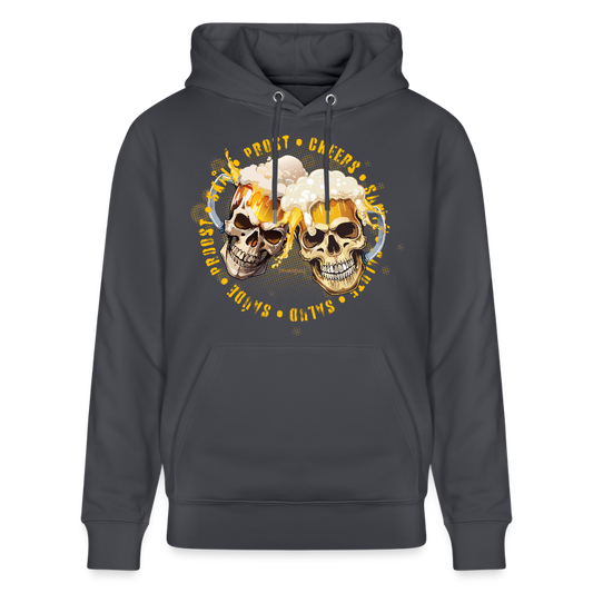 Unisex Bio-Hoodie mit OKTOBERFEST SKULL BOY PRINT - Indigoblau