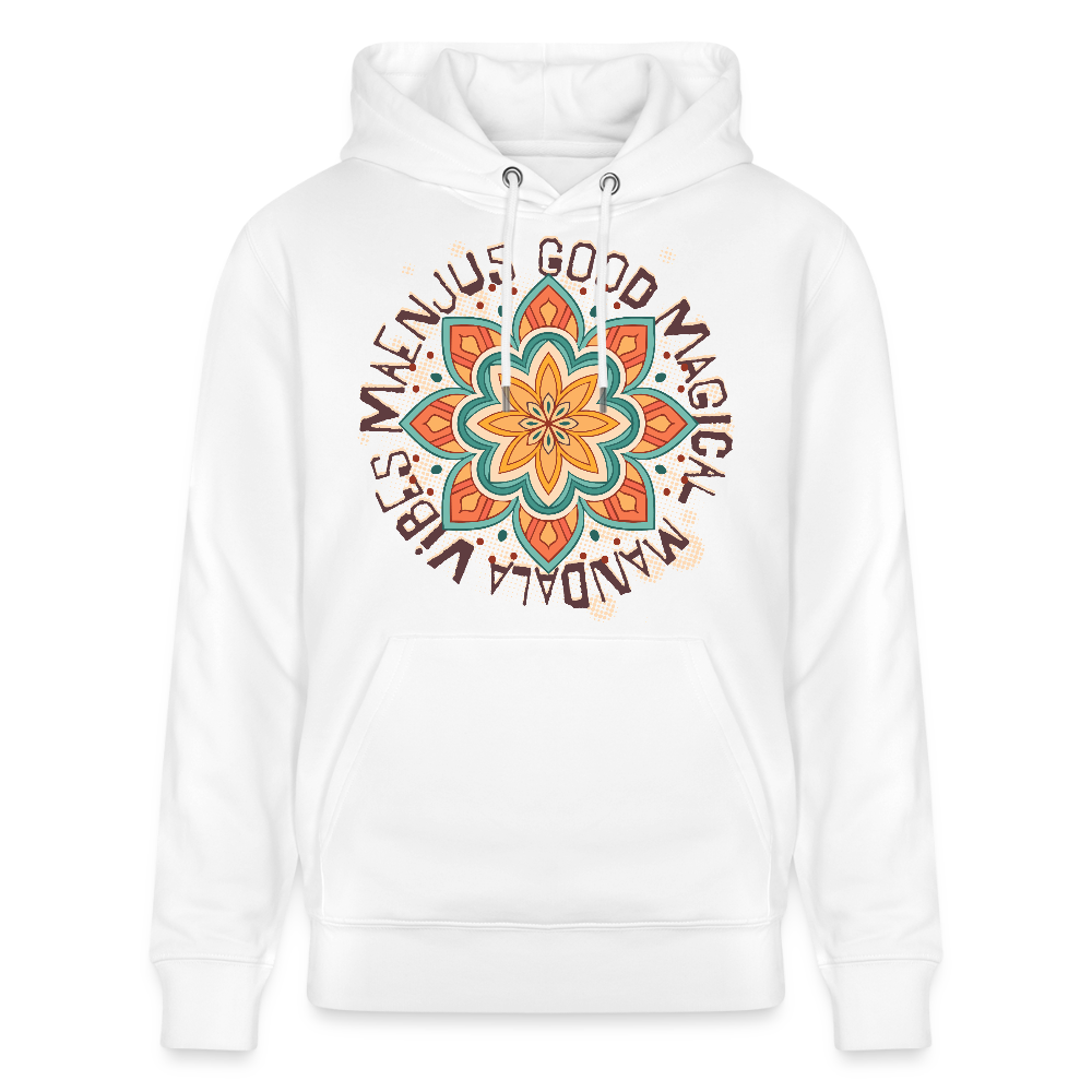 Unisex Bio-Hoodie mit MANDALA VIBES PRINT - Weiß