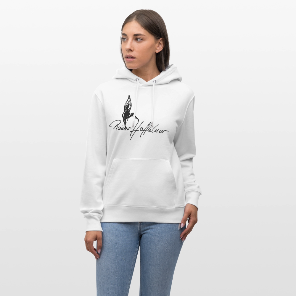 Unisex Bio-Hoodie mit TUSCHEMÄNNCHEN PRINT - Weiß