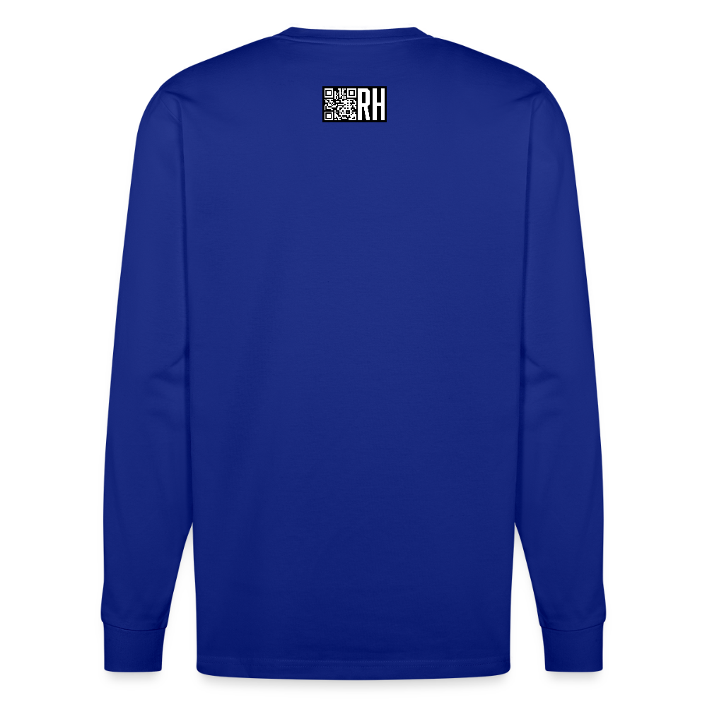 Unisex Bio-Langarmshirt mit BÄM PRINT - Königsblau