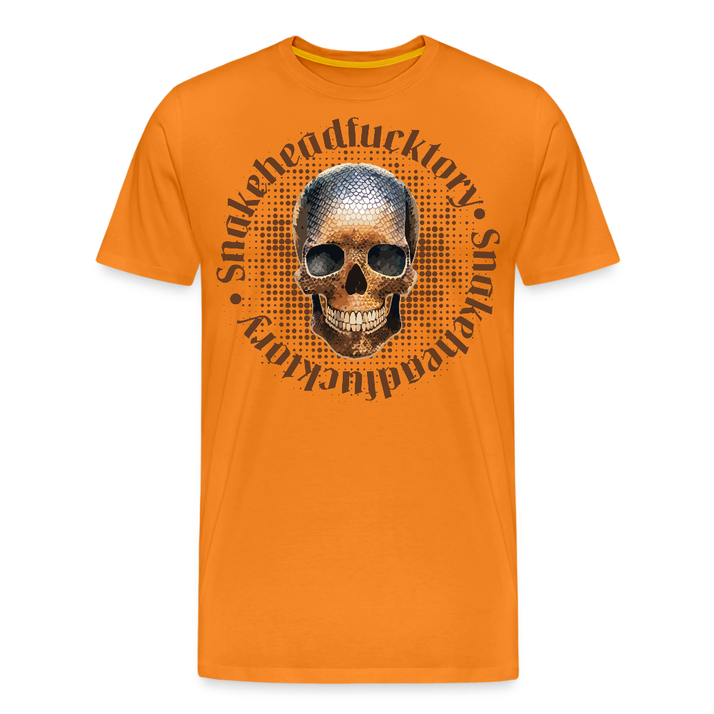 Männer Premium T-Shirt mit SNAKEHEAD SKULL PRINT - Orange