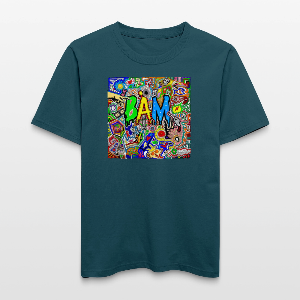 Unisex Bio-T-Shirt mit BÄM PRINT - Dunkles Petrol