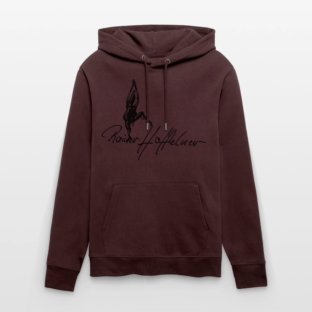 Unisex Bio-Hoodie mit TUSCHEMÄNNCHEN PRINT - Maroon