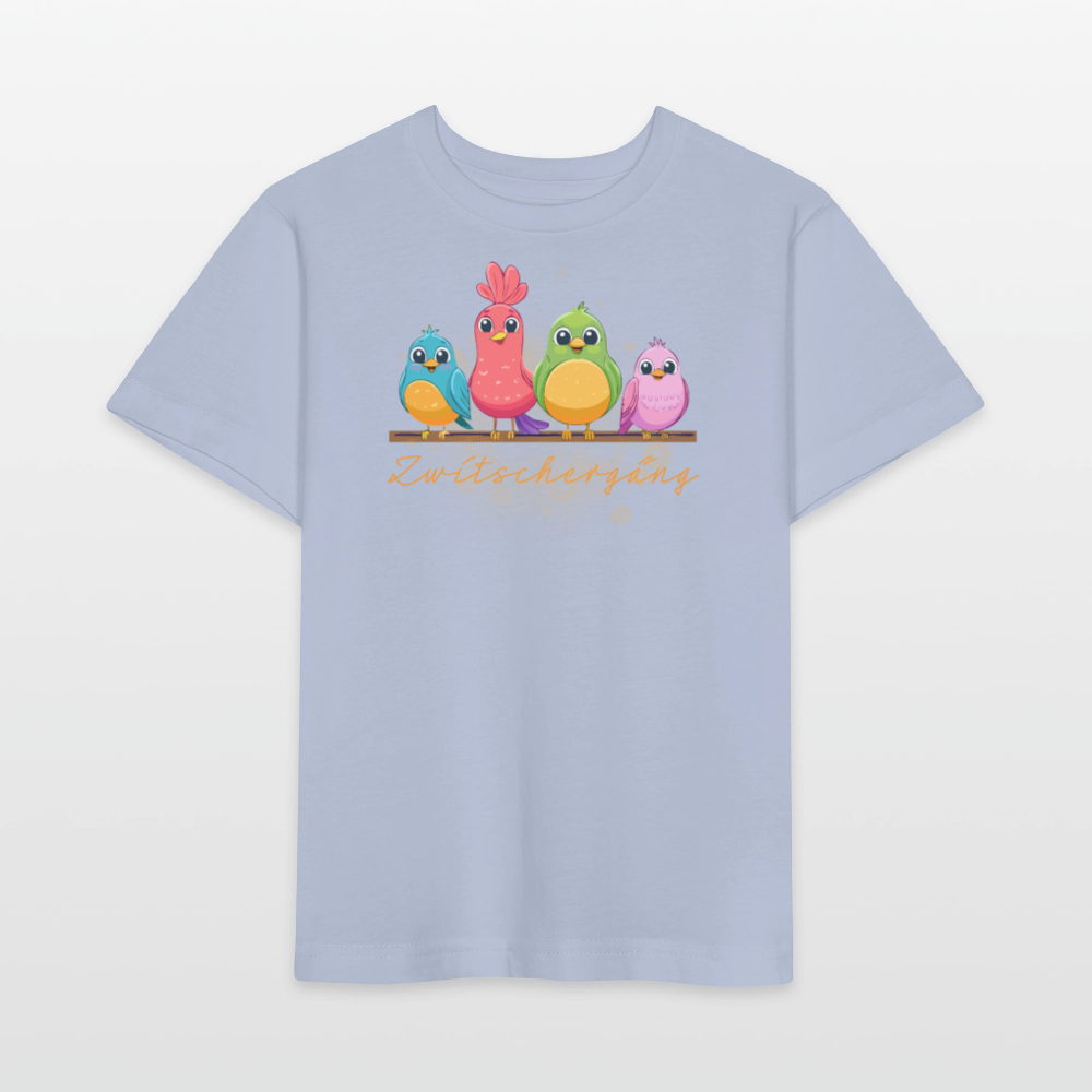 Kinder T-Shirt MINI mit Zwitschergäng Print - Lavendel-Violett