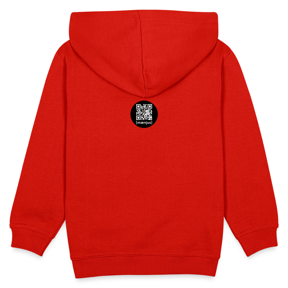 MNJS KIDS Premium Hoodie mit DEEP FOREST GREEN TIGERRABBIT PRINT - Rot