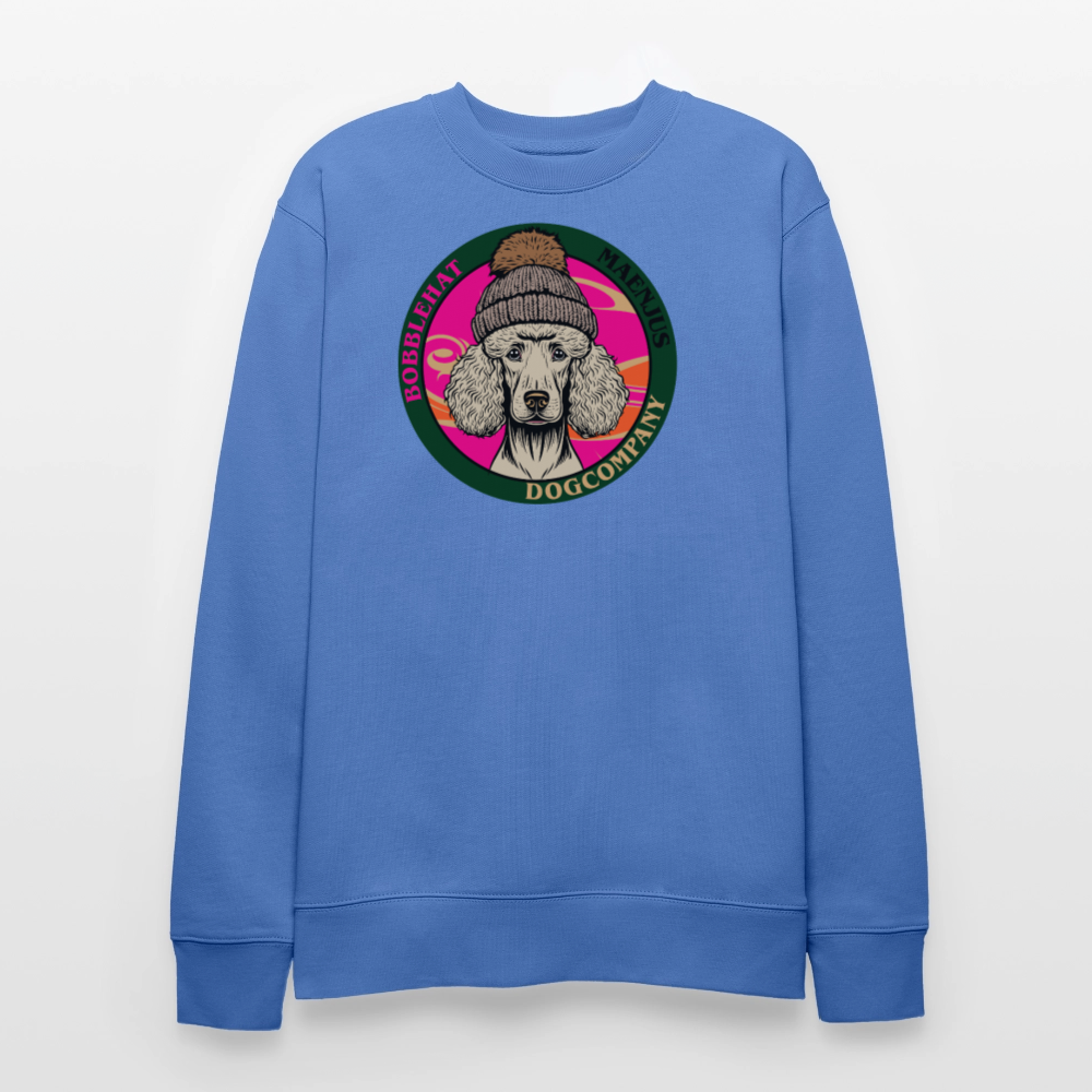 Unisex Bio-Sweatshirt mit BOBBLEHAT DOGCOMPANY PRINT - Blau
