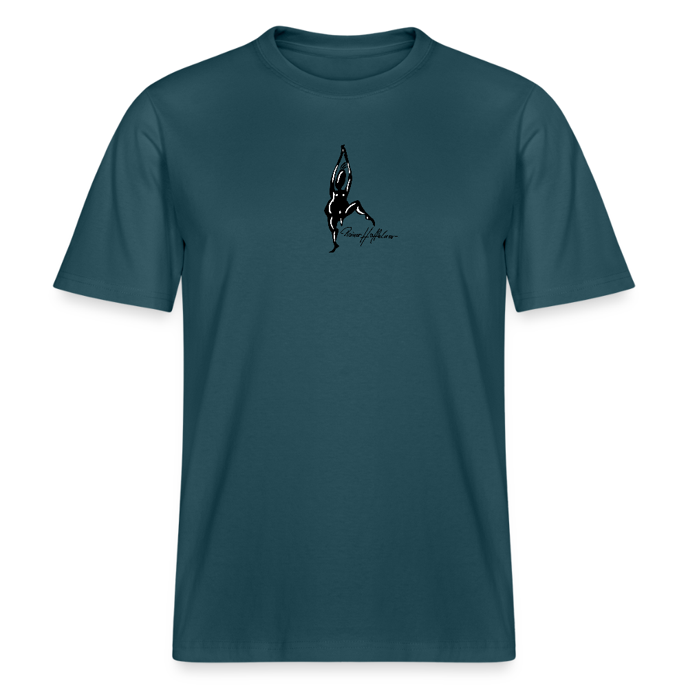 Unisex Bio-T-Shirt mit TUSCHEMÄNNCHEN PRINT - Dunkles Petrol