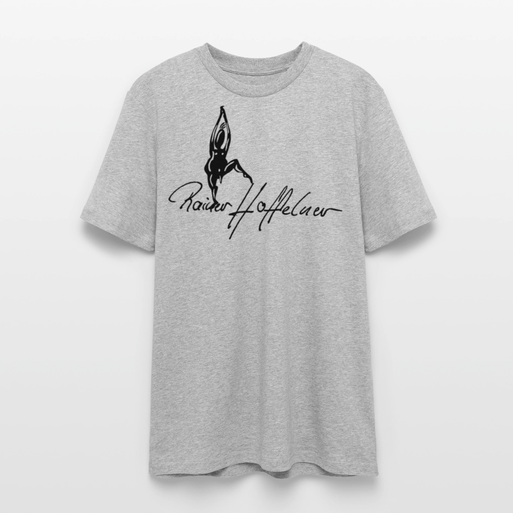 Unisex Bio-T-Shirt mit TUSCHEMÄNNCHEN PRINT - Grau meliert