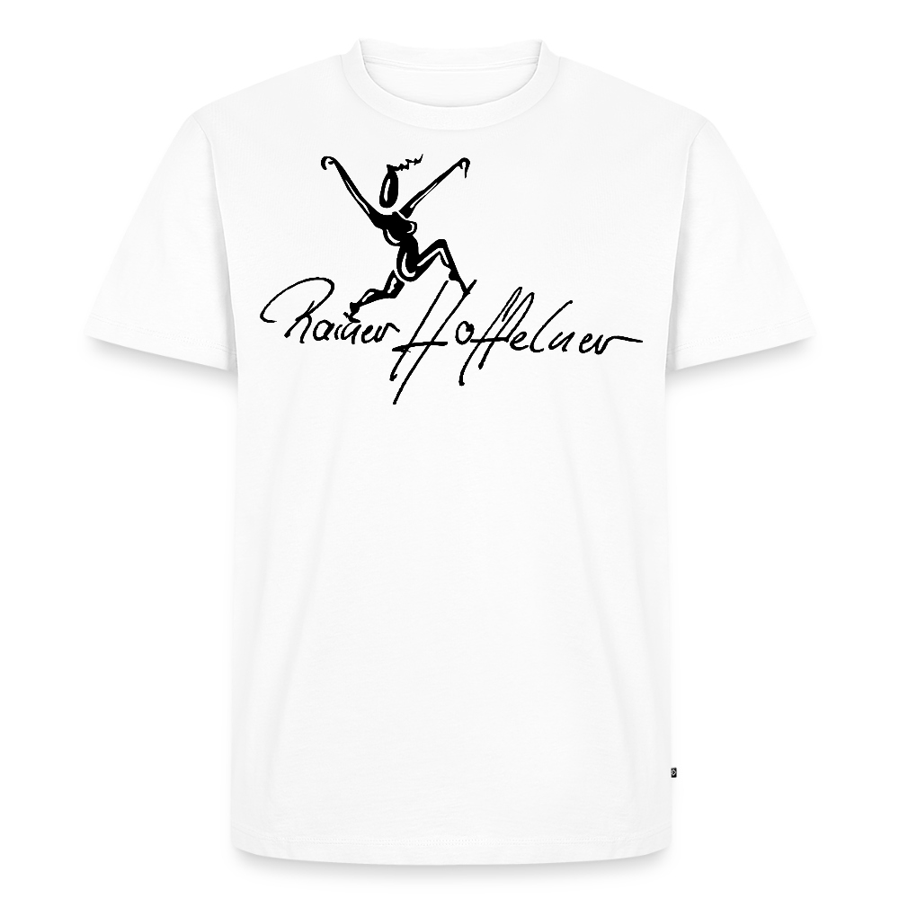 Männer Premium T-Shirt mit TUSCHEWEIBCHEN PRINT - Weiß