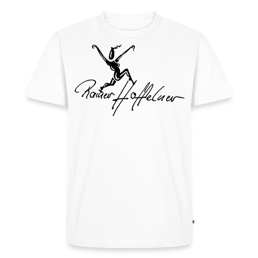 Männer Premium T-Shirt mit TUSCHEWEIBCHEN PRINT - Weiß