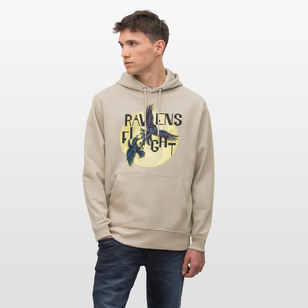 Unisex Hoodie mit RAVENS FIGHT PRINT - Beige