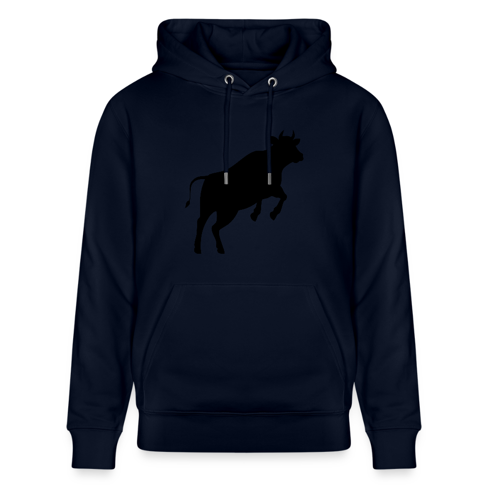 Unisex Hoodie mit JUMPING COW PRINT - Navy