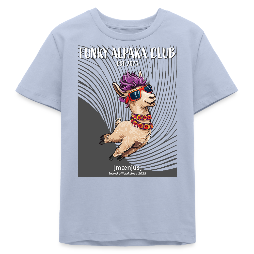 MNJS TEENS Bio T-Shirt mit FUNKY ALPAKA CLUB PRINT - Lavendel-Violett
