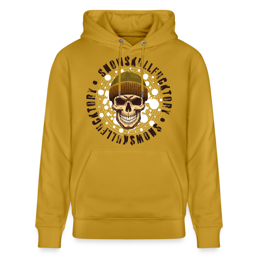 Unisex Hoodie mit SNOWSKULL PRINT - Ocker
