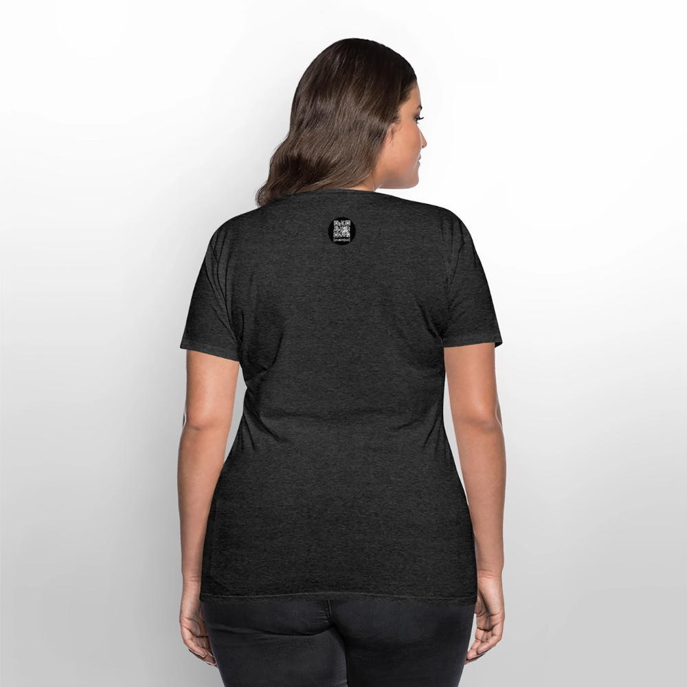 Frauen Premium T-Shirt mit OKTOBERFEST SKULL GIRL PRINT - Anthrazit meliert