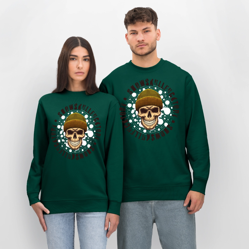 Unisex Bio-Sweatshirt mit SNOWSKULL PRINT - Forest