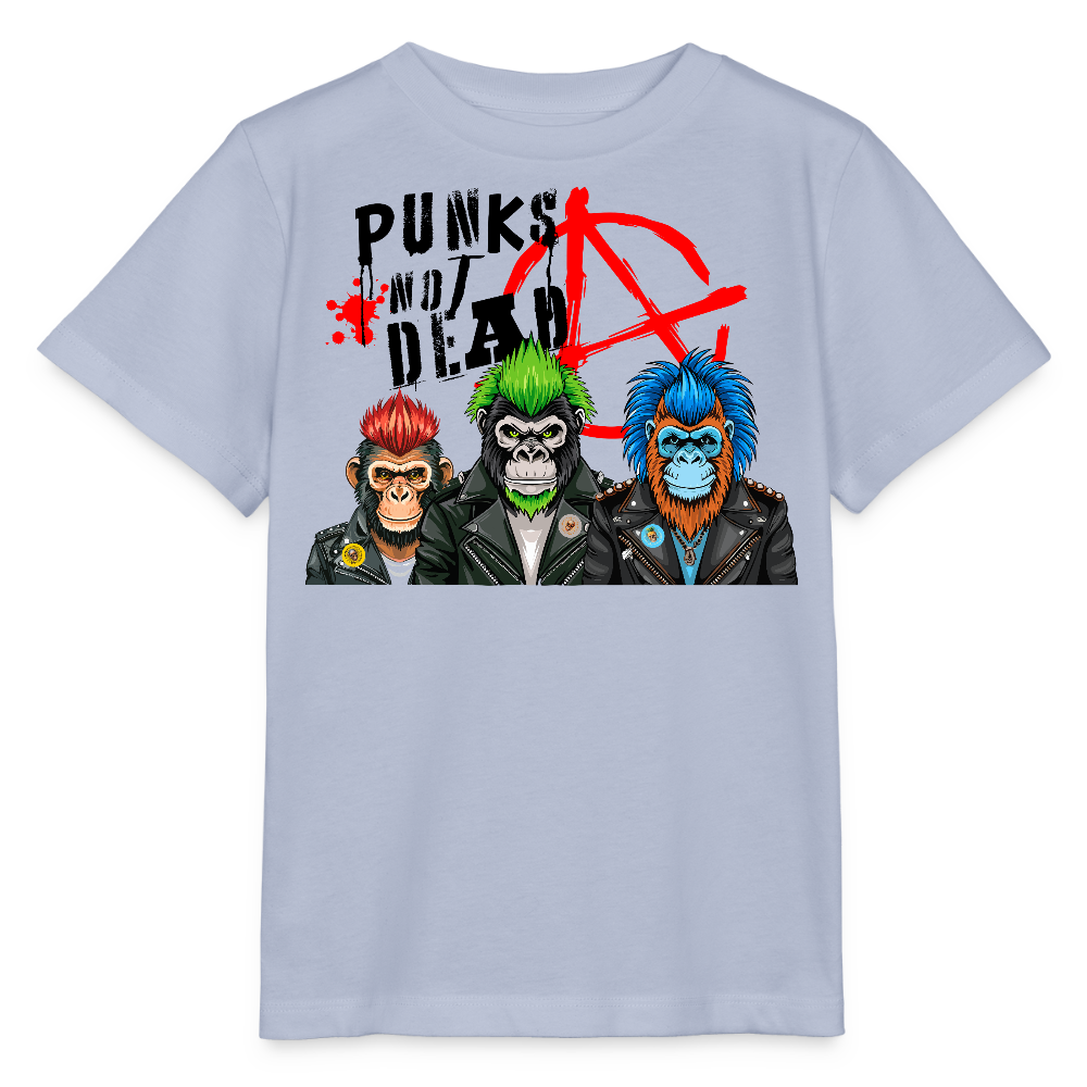 MNJS KIDS Bio T-Shirt mit PUNKS NOT DEAD PRINT - Lavendel-Violett