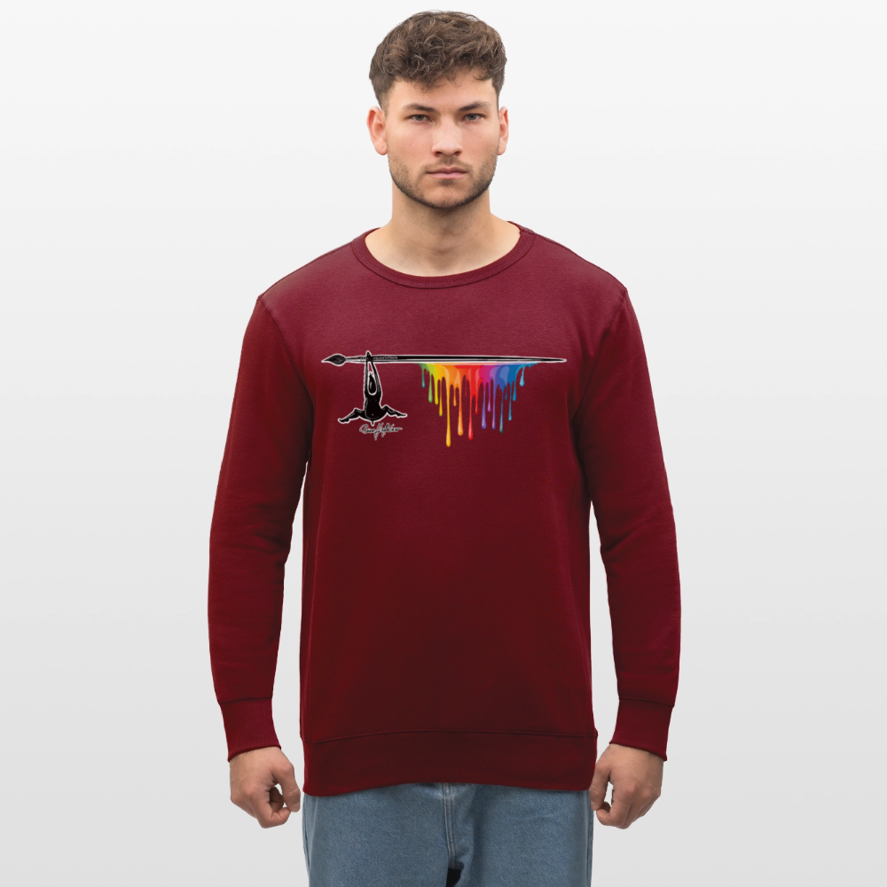 Unisex Bio-Sweatshirt mit MÄNNLE PRINT - Burgunderrot