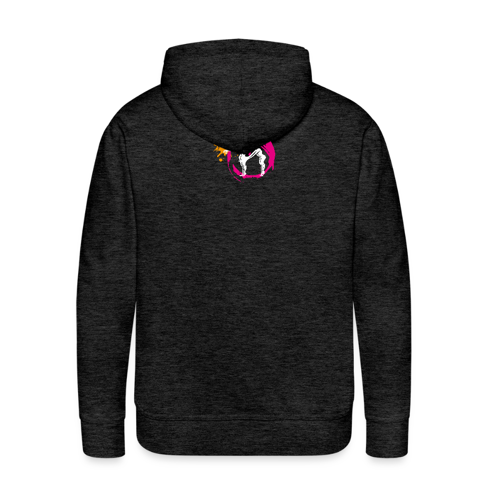 Männer Premium Hoodie mit ES ESKALIERT EH PRINT - Anthrazit