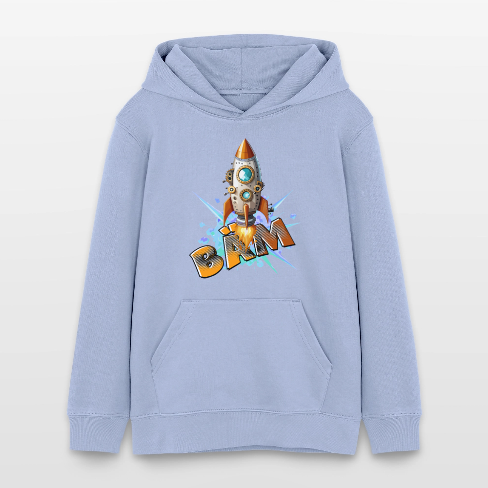 MNJS TEENS Bio-Hoodie mit BÄM PRINT - Sky