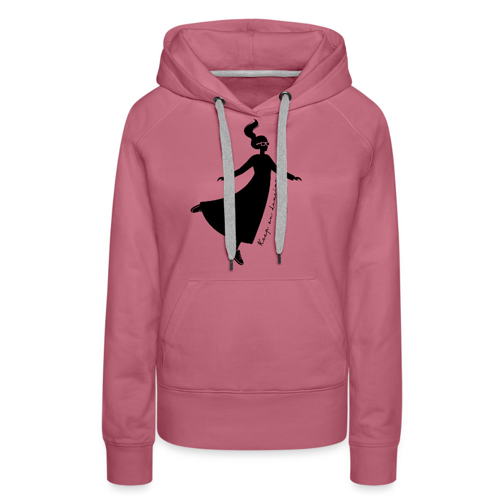 Frauen Premium Hoodie mit KEEP ON DANCING PRINT - Malve