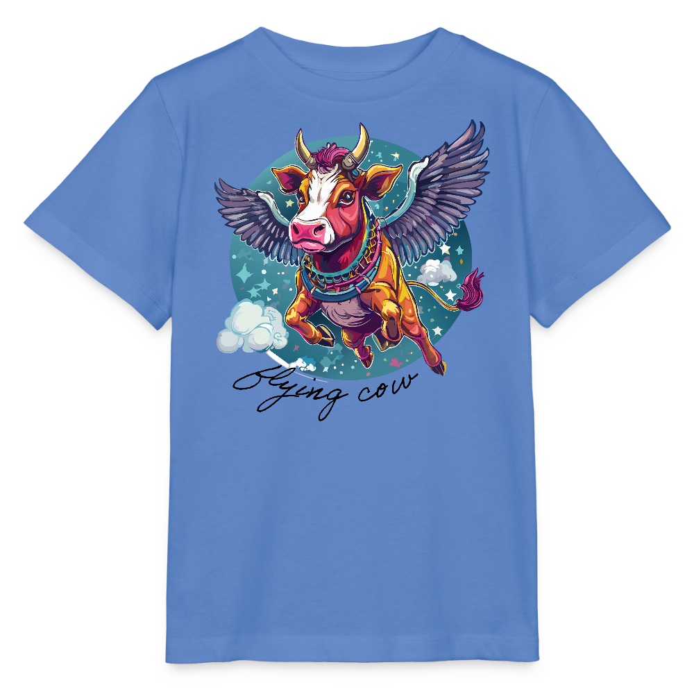 MNJS KIDS Bio T-Shirt mit FLYING COW PRINT - Blau