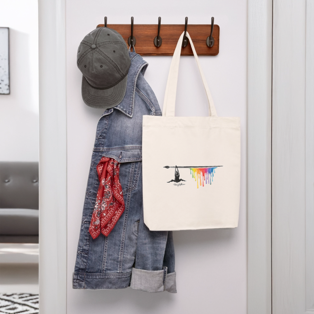 Recycelter Heavyweight Stoffbeutel mit TUSCHEMÄNNCHEN PRINT - Naturweiß