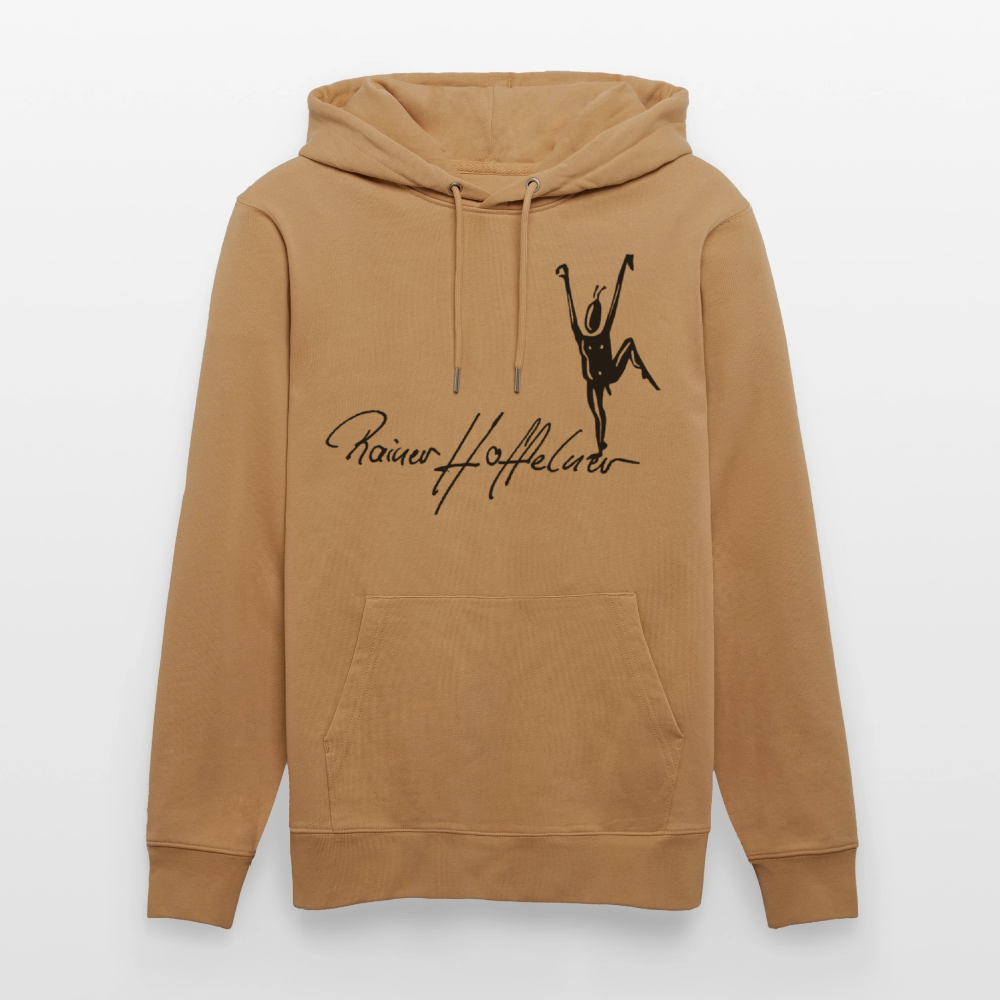 Unisex Bio-Hoodie mit TUSCHEMÄNNCHEN PRINT - Karamell