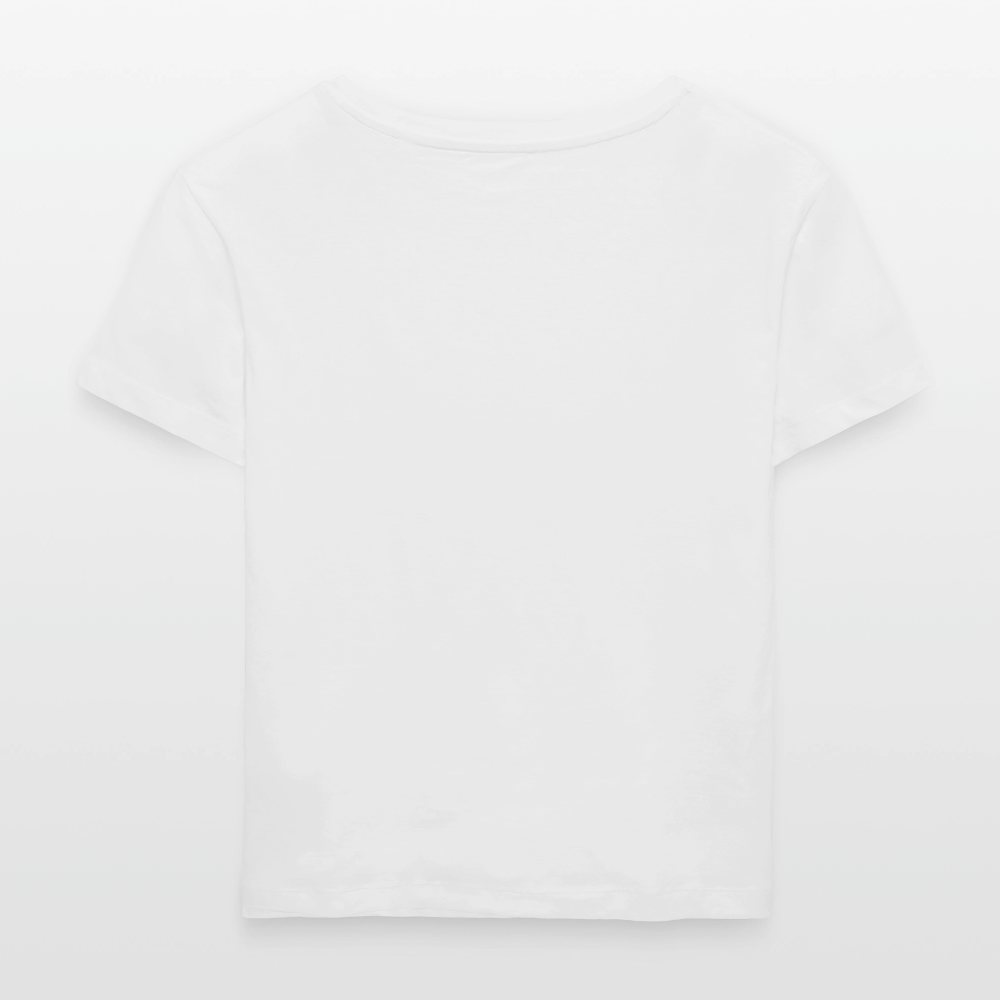 Frauen T-Shirt mit WELCOME TO THE JUNGLE PRINT Vorderseite - Weiß